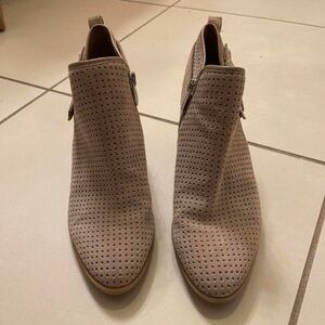 Franco Sarto Beige Heeled Boots